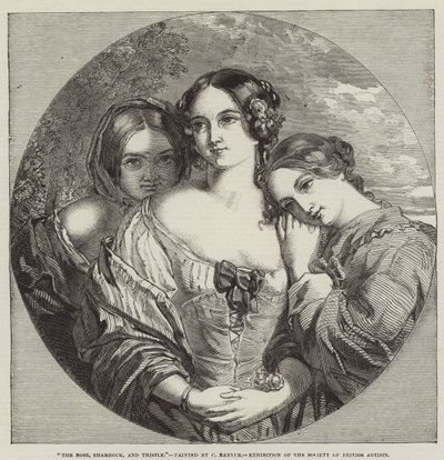 La rosa, el trébol y el cardo, exposición de la Sociedad de Artistas Británicos de Charles Baxter